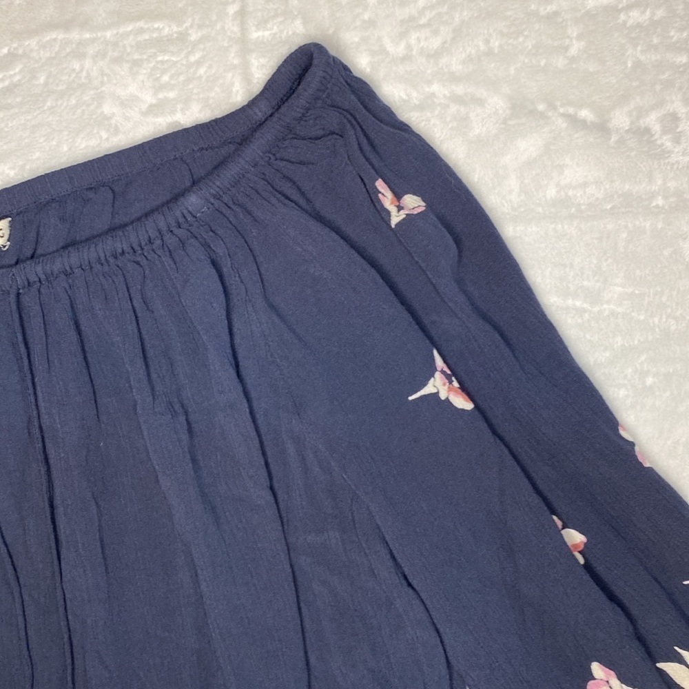 BILLABONG Light It Up Blue Floral Raglan Sleeves Crop Top Size Large - Picture 6 of 16